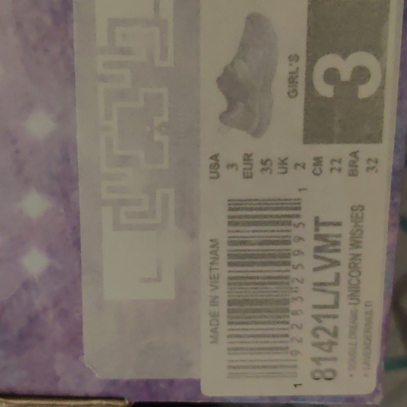Skechers Double Dreams-Unicorn Wishes size 3 - Picture 6 of 9
